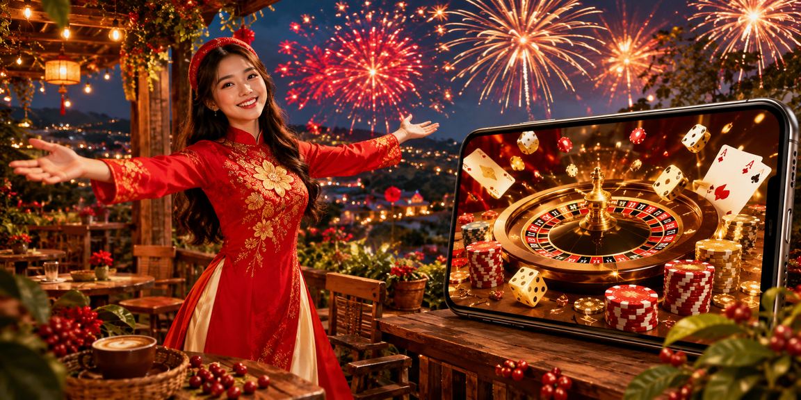 Cô gái Đà Lạt mặc áo dài chơi casino trực tuyến trên điện thoại